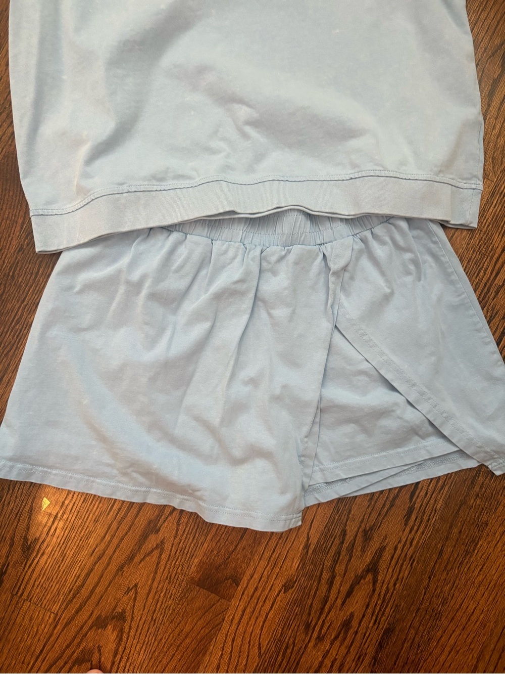 Amazon Light Blue Acid Wash Tank Top and Skort Set Large - Picture 4 of 4